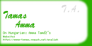 tamas amma business card